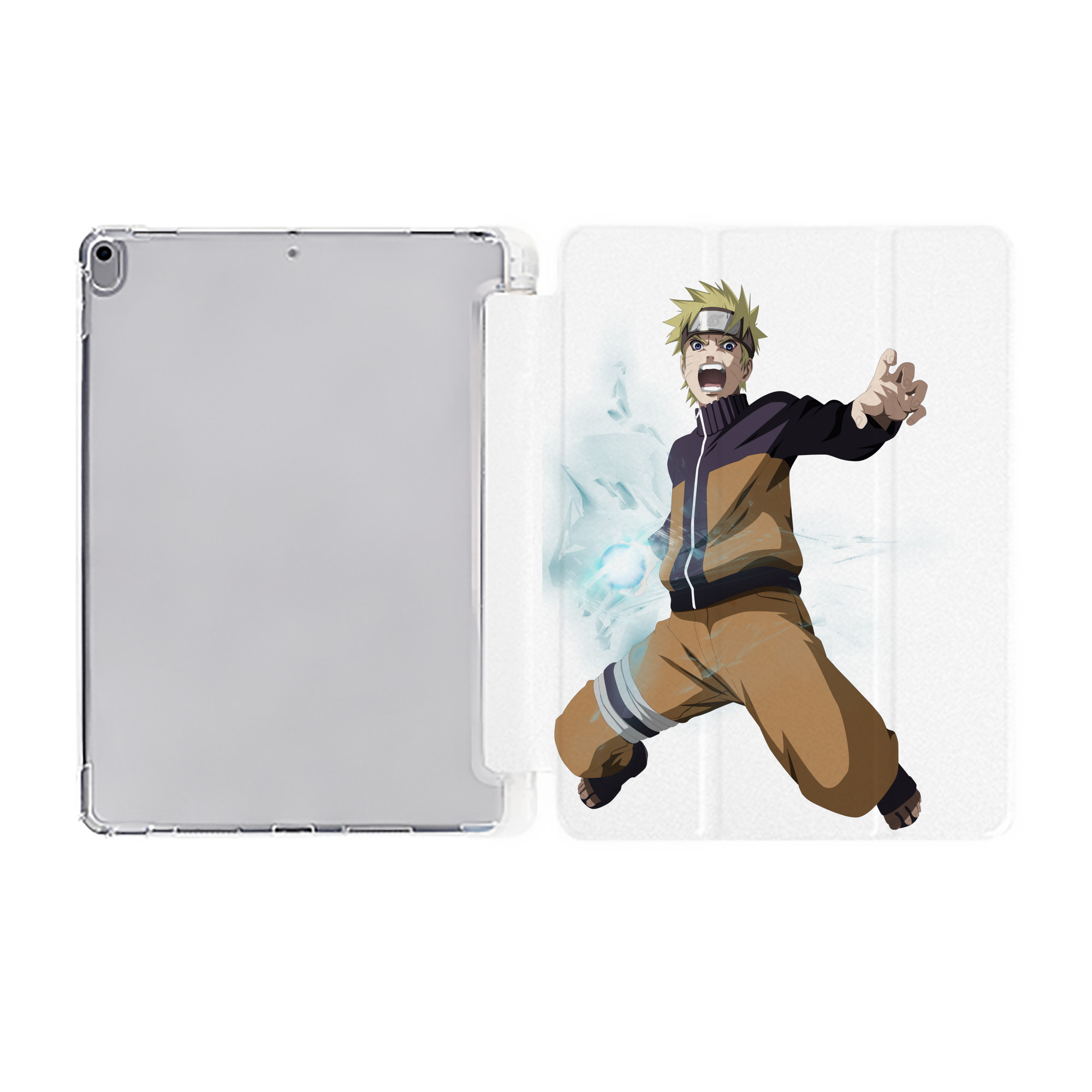（画像用） NARUTO -ナルト- うずまき ナルト Uzumaki Naruto IPad ケース ペン収納付き 三つ折りスタンド PUレザー×シリコン 対応機種9.5/10.5/10.9インチ